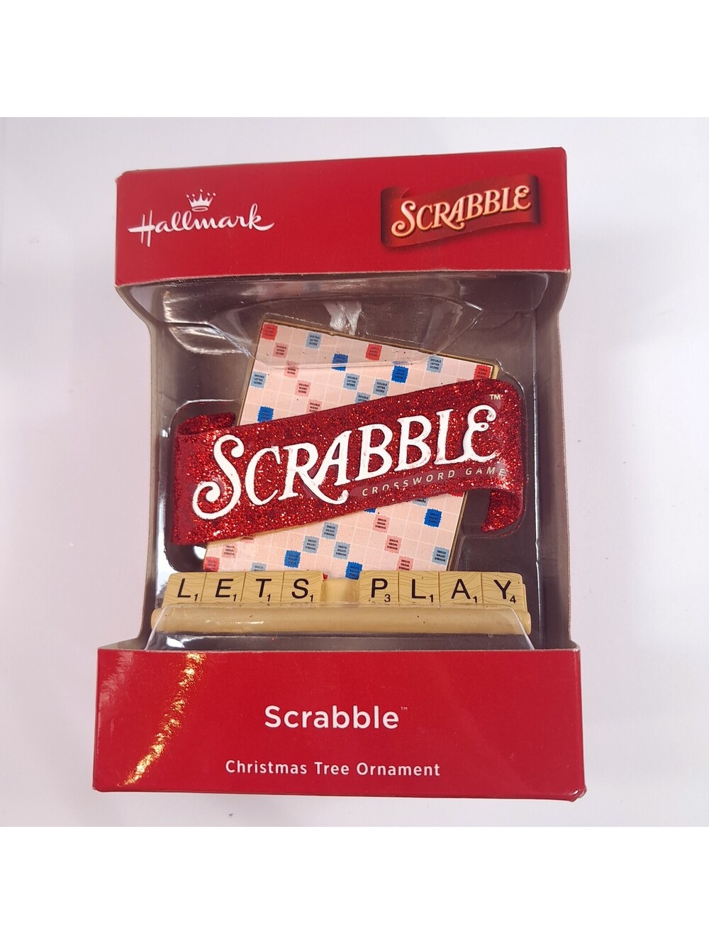 Hallmark Scrabble Christmas Tree Ornament Let's Play Board game Ornament Hasbro